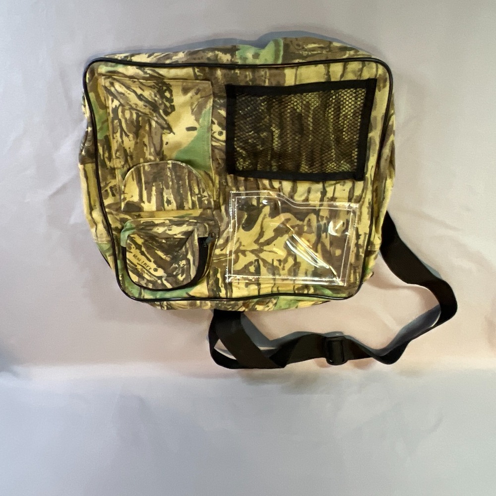 Realtree Crossbody Bag Unisex Green Camo Multi-Pocket Detachable Shoulder Strap